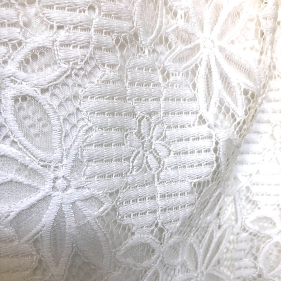 Princess Vera Wang Mini Ivory Off White Fit & Flare Dress Lace Floral ~ Size: 7 - Picture 4 of 10